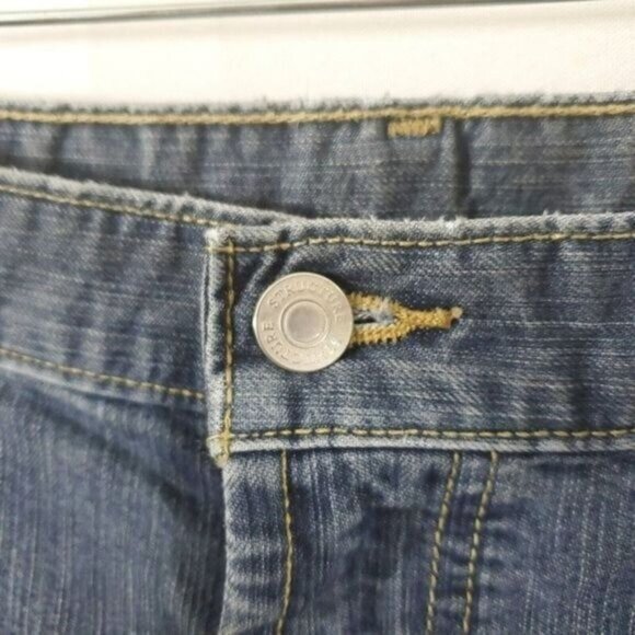 Vintage Structure Jeans 36x34 Straight Leg‎ Navy Jeans Denim Boot Cut - Picture 6 of 8